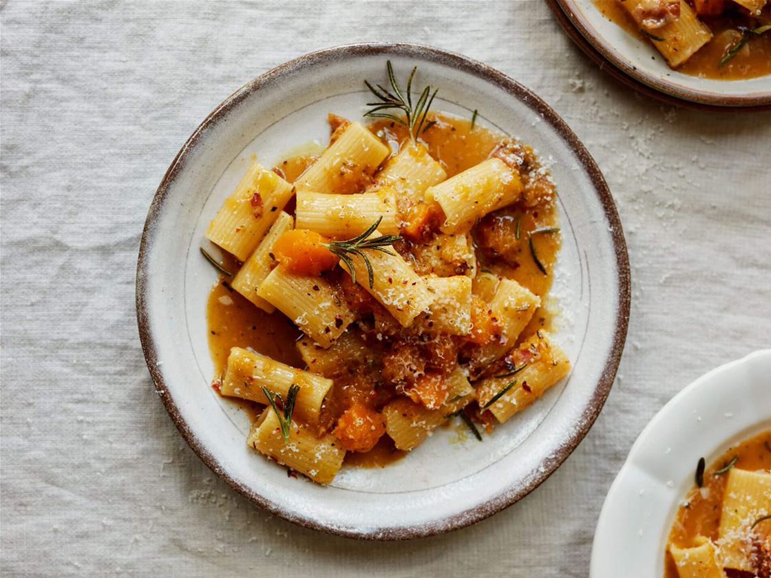 butternut pumpkin and pancetta pasta with maple syrup butternut pumpkin and pancetta pasta with maple syrup