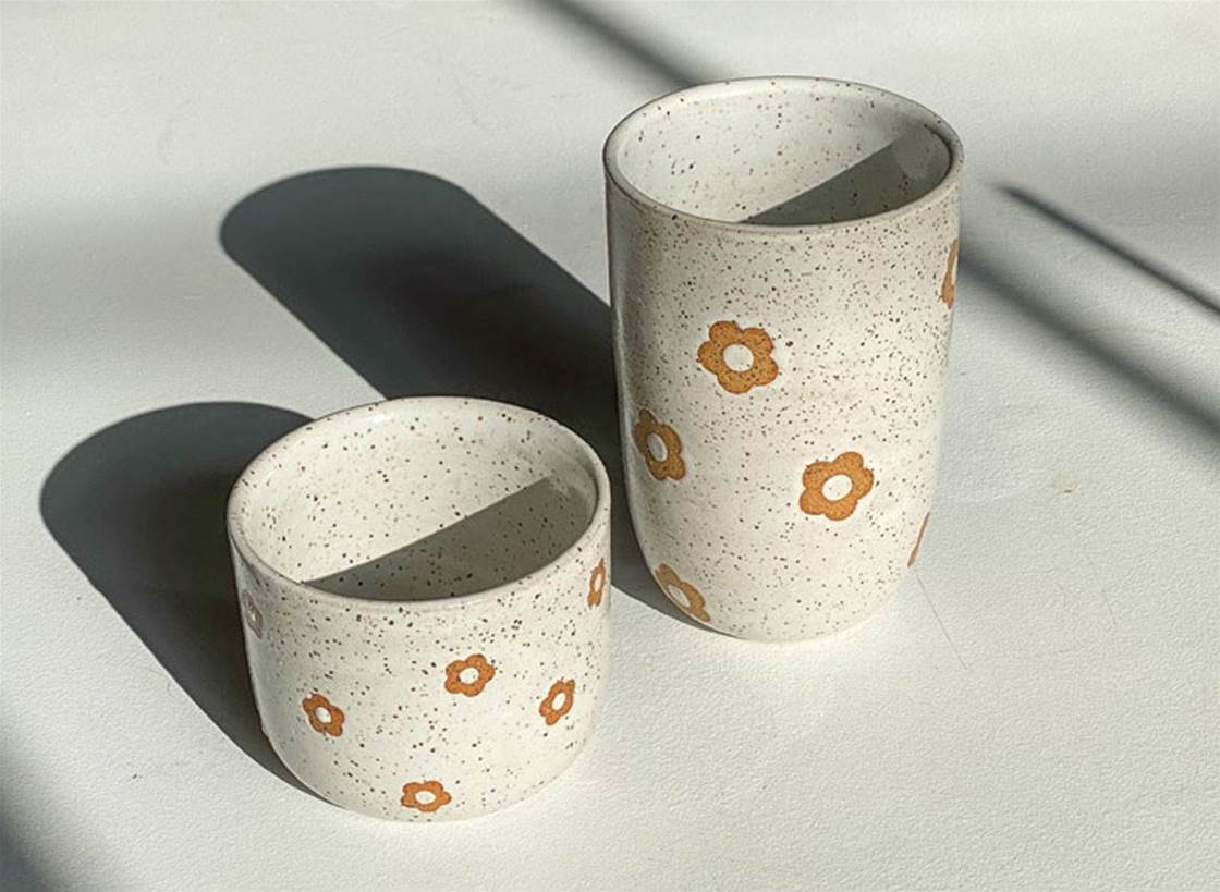 daisy cups from mimi ceramics