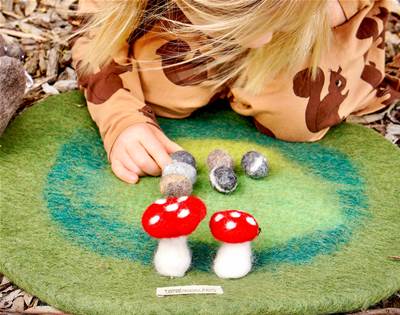 a mushroom mat for your tot