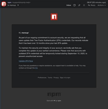 Phishing attack results in vast npm supply chain breach