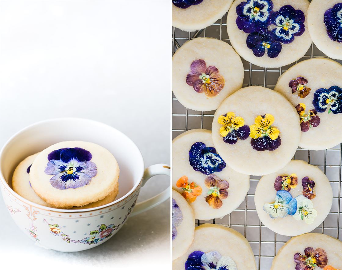 pansy-topped shortbread pansy-topped shortbread