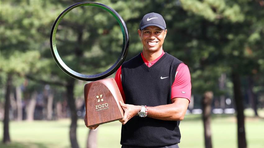 Woods wins record-tying 82nd PGA Tour title Woods wins record-tying 82nd PGA Tour title