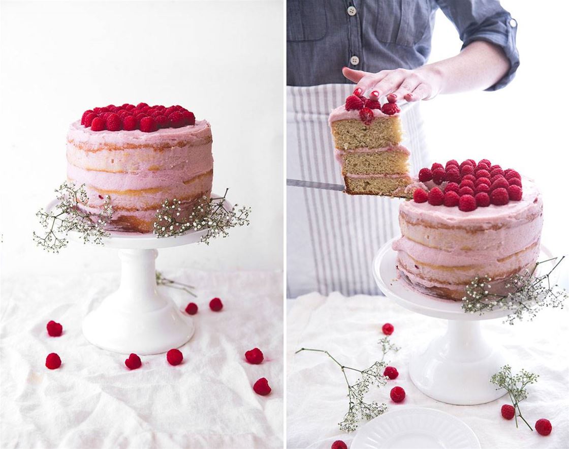 raspberry and banana cake raspberry and banana cake