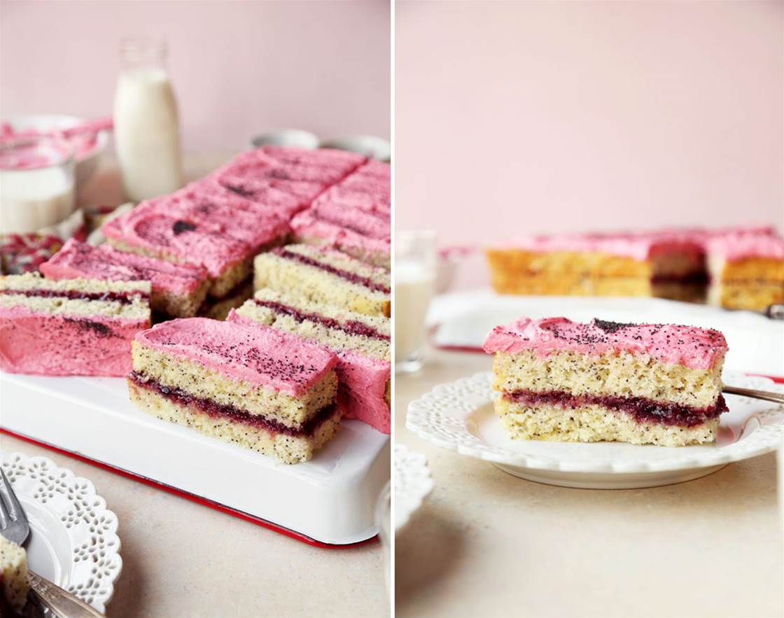 snack on this raspberry, lemon and poppy seed cake