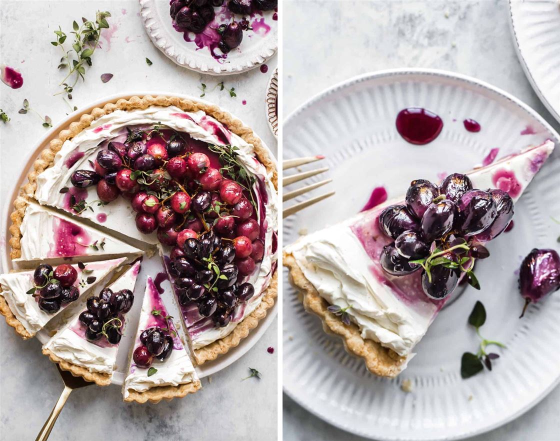 roasted grape and lemon mascarpone tart roasted grape and lemon mascarpone tart
