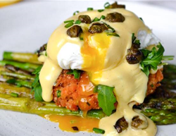 RECIPE: Salmon cake eggs benedict