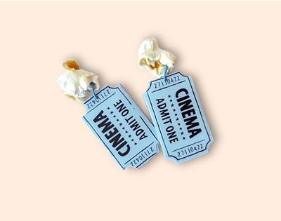polymer popcorn earrings by kelly vize