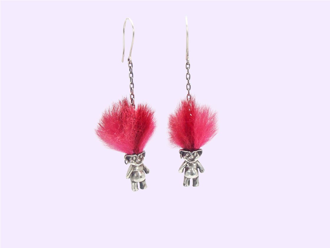 troll doll earrings by screaming jewellery troll doll earrings by screaming jewellery