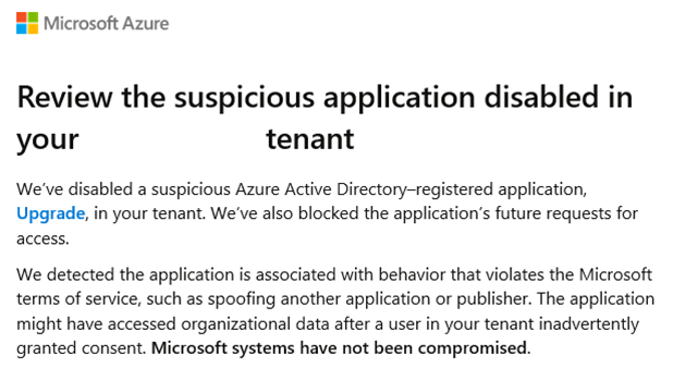 Microsoft warns of large 'Upgrade' phishing campaign