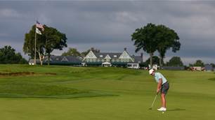 Dobbelaar stakes match play claim at weather delayed U.S. Amateur