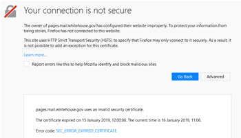US .gov sites dropping like flies as certs expire