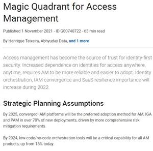 Magic Quadrant for Access Management