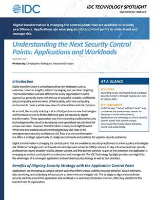 Understanding the next security control points: applications and workloads