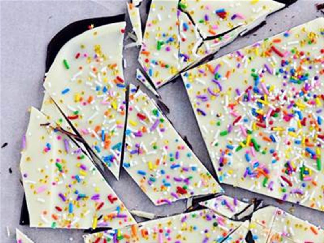 cake batter and sprinkle bark cake batter and sprinkle bark