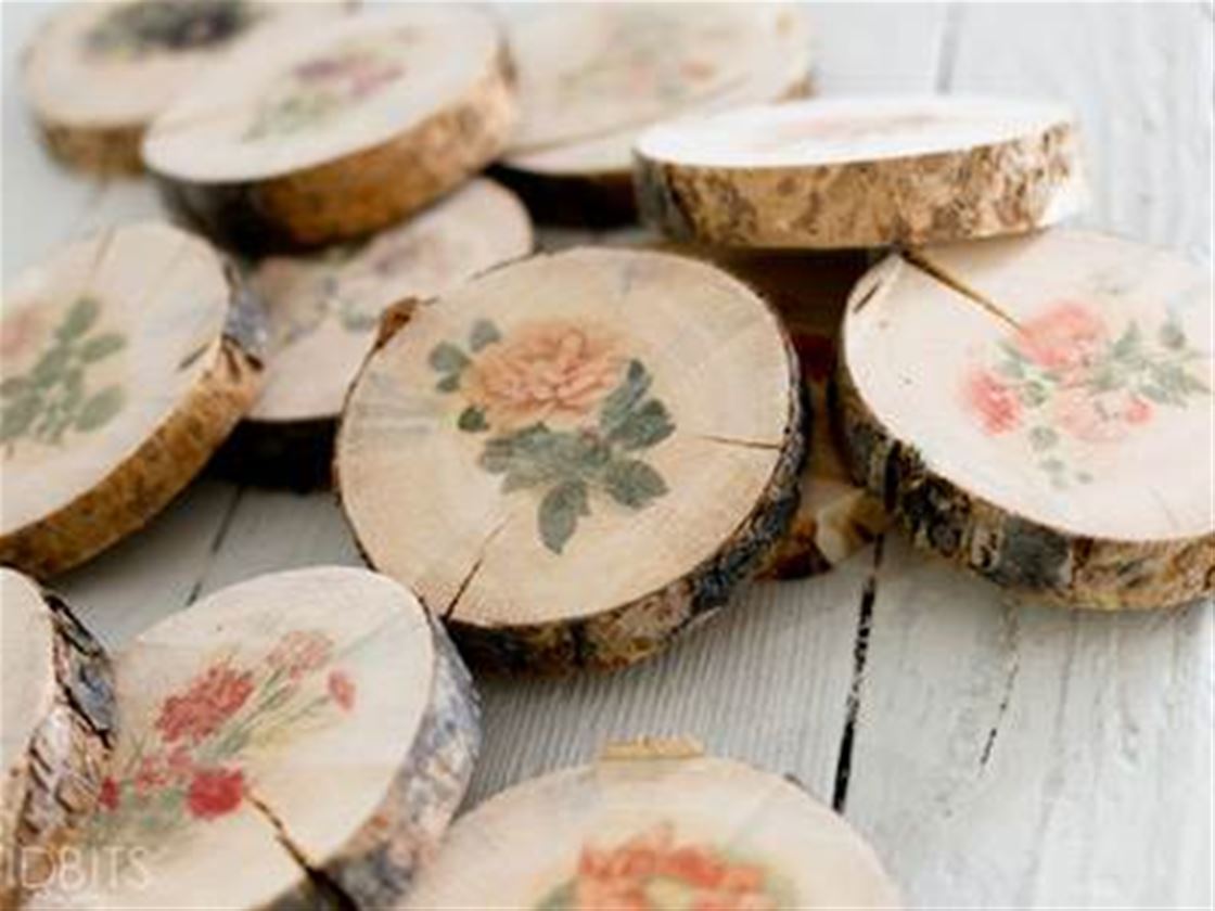 diy botanical wood slices diy botanical wood slices