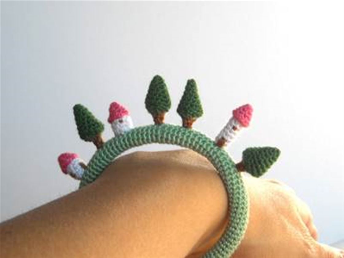 a tiny crocheted village a tiny crocheted village