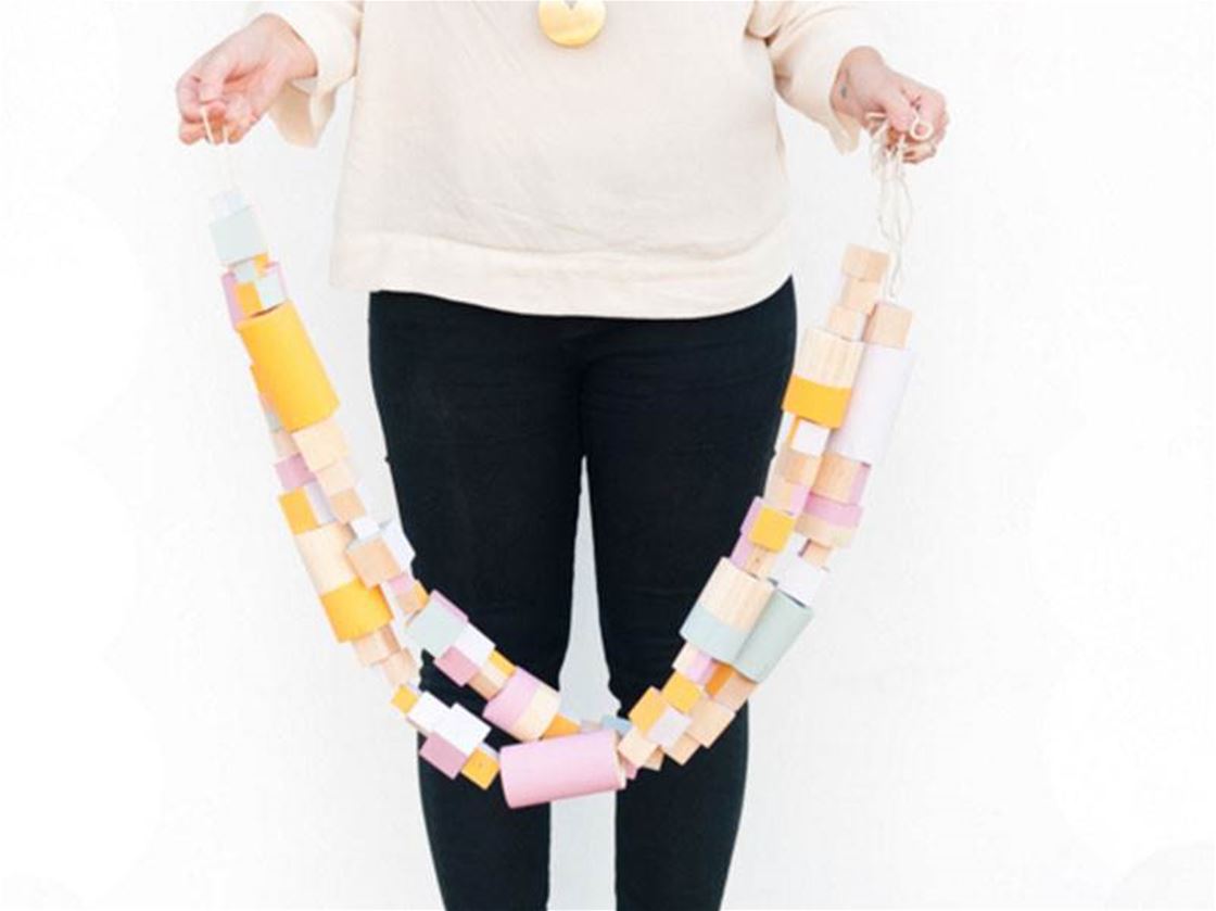 oversized wooden block garland oversized wooden block garland