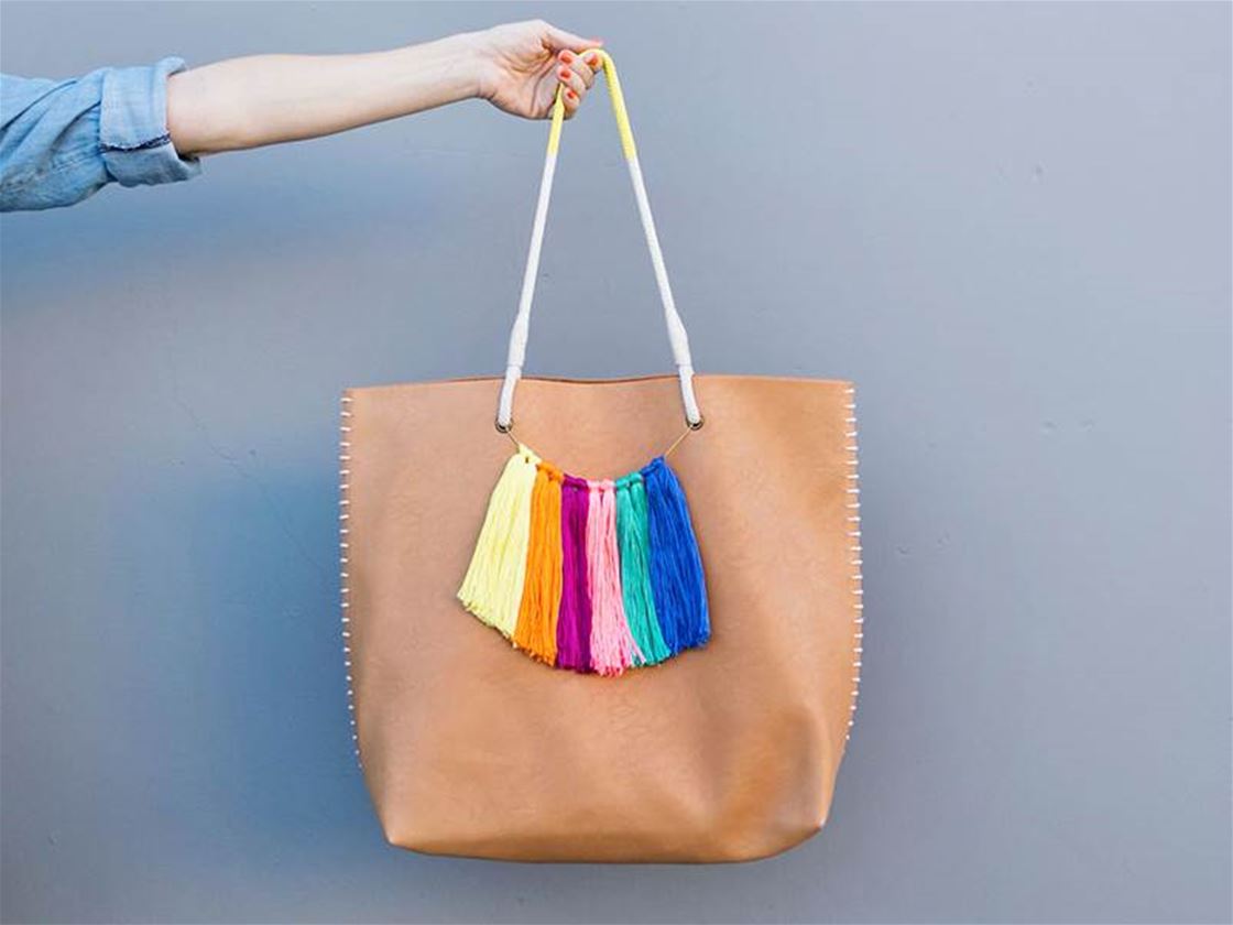 diy tassel tote bag diy tassel tote bag