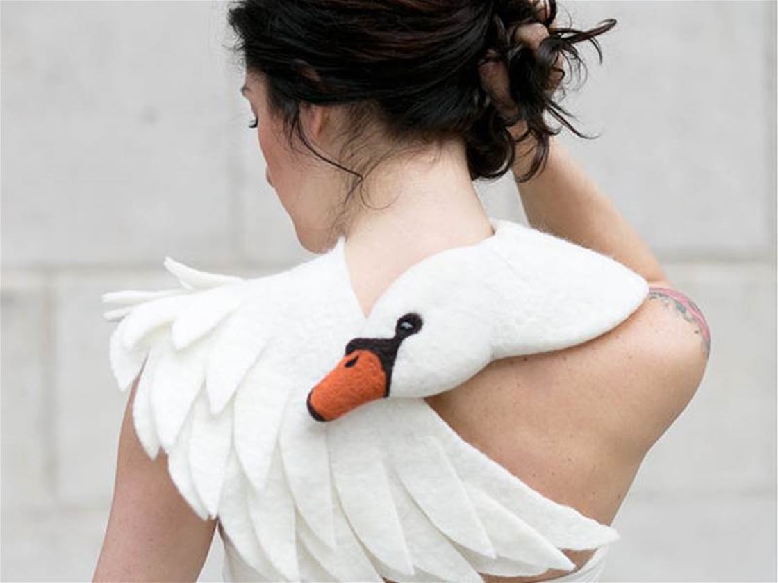 a swan scarf a swan scarf