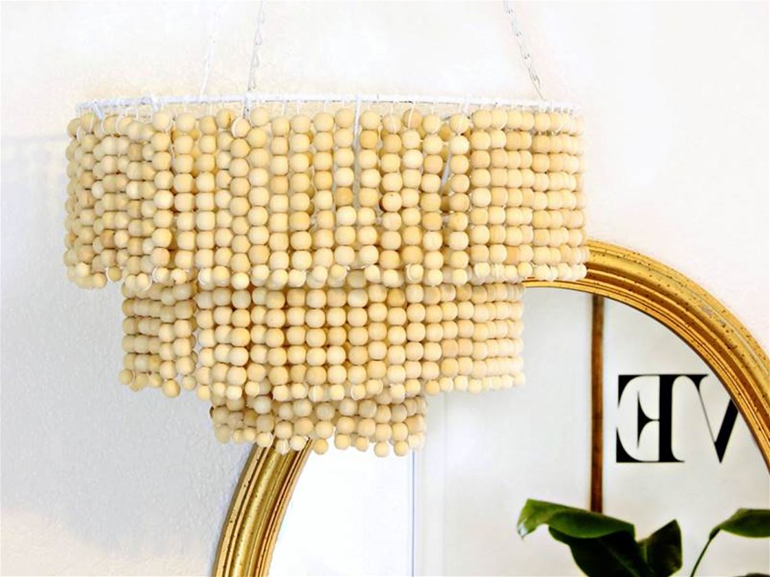 diy wooden bead chandelier diy wooden bead chandelier