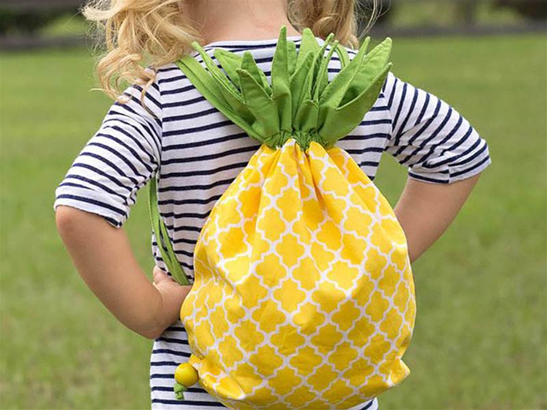 diy pineapple drawstring backpack diy pineapple drawstring backpack