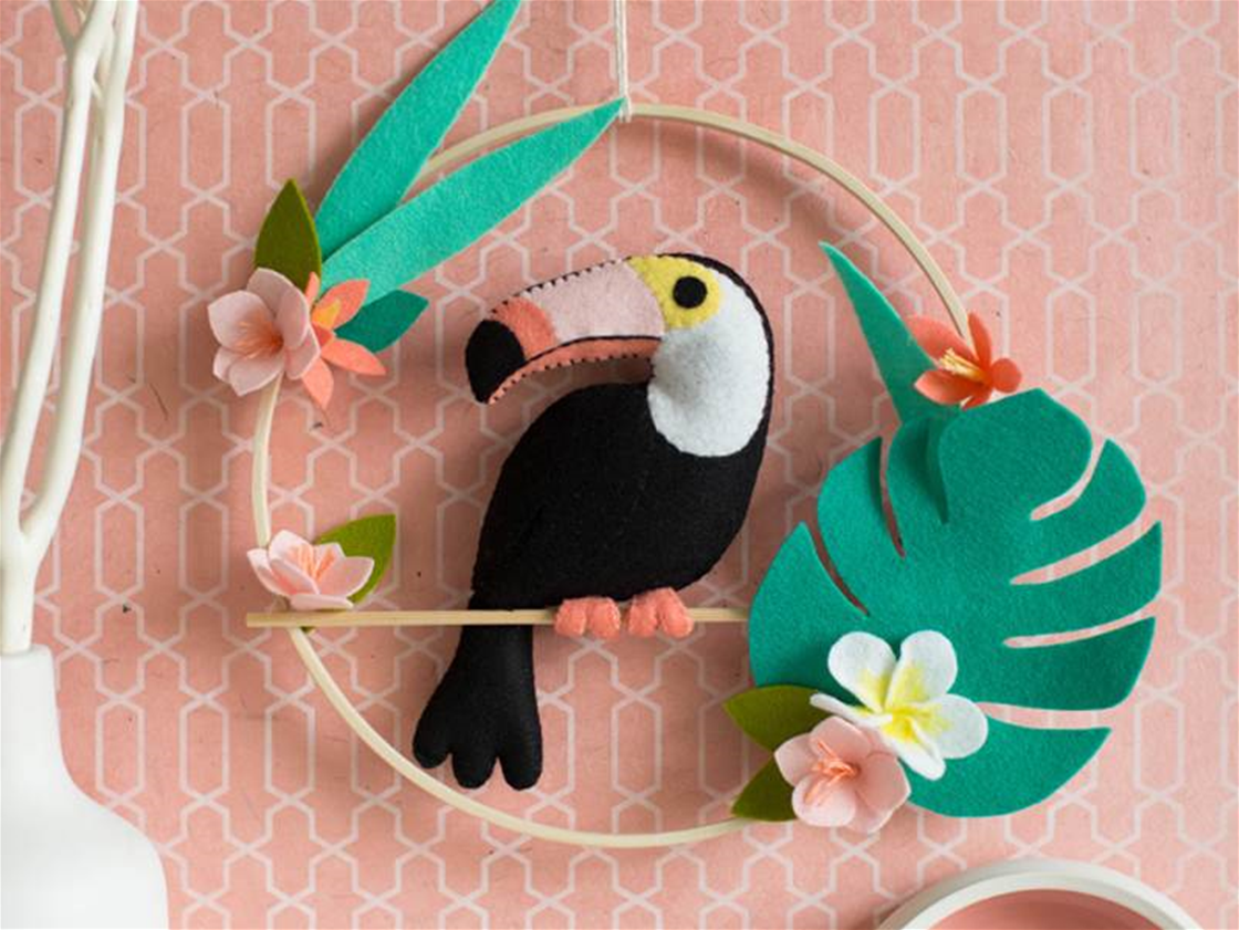 diy felt toucan wall art diy felt toucan wall art