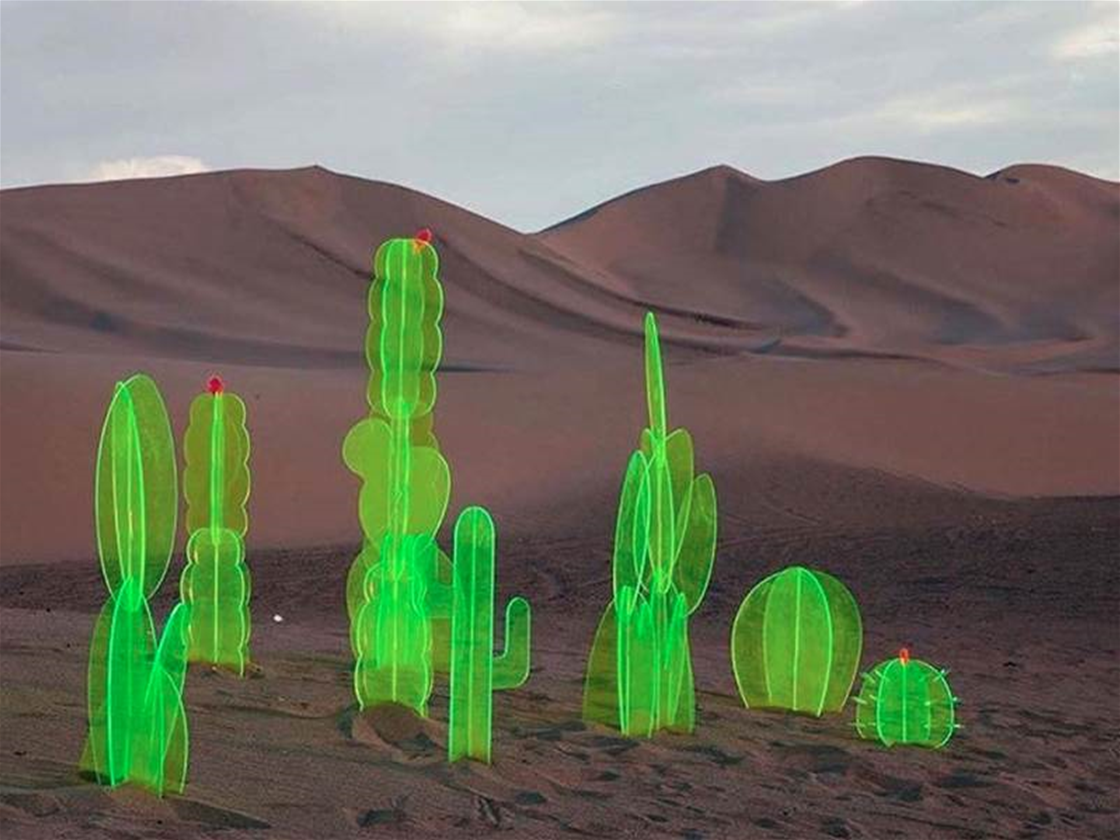 fluorescent cactus sculptures for the home fluorescent cactus sculptures for the home