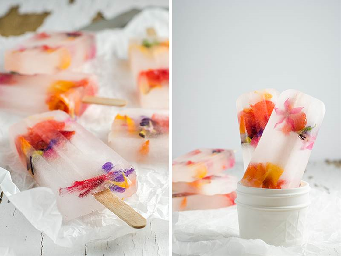 edible flower icy poles edible flower icy poles