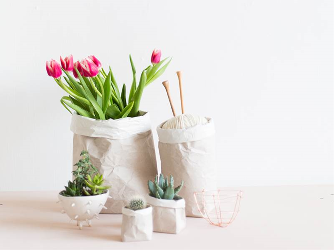 diy paper sack planters diy paper sack planters
