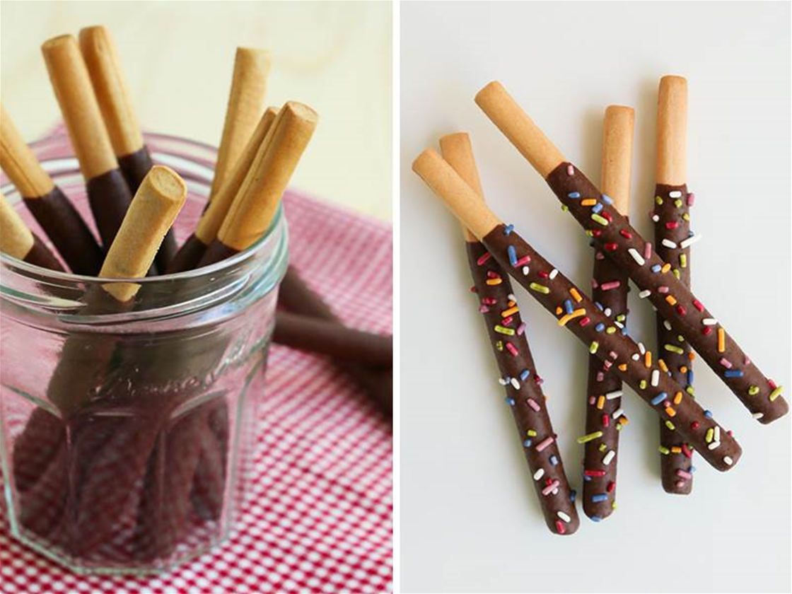 homemade chocolate pocky homemade chocolate pocky