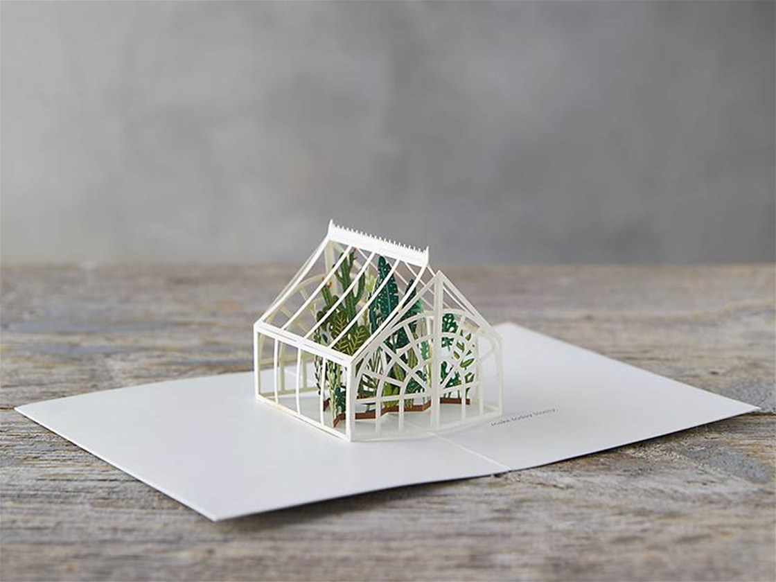 greenhouse pop-up card greenhouse pop-up card