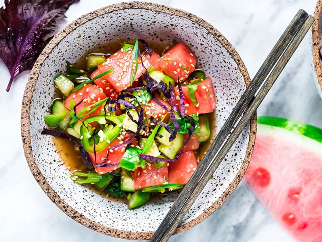 watermelon shiso salad watermelon shiso salad