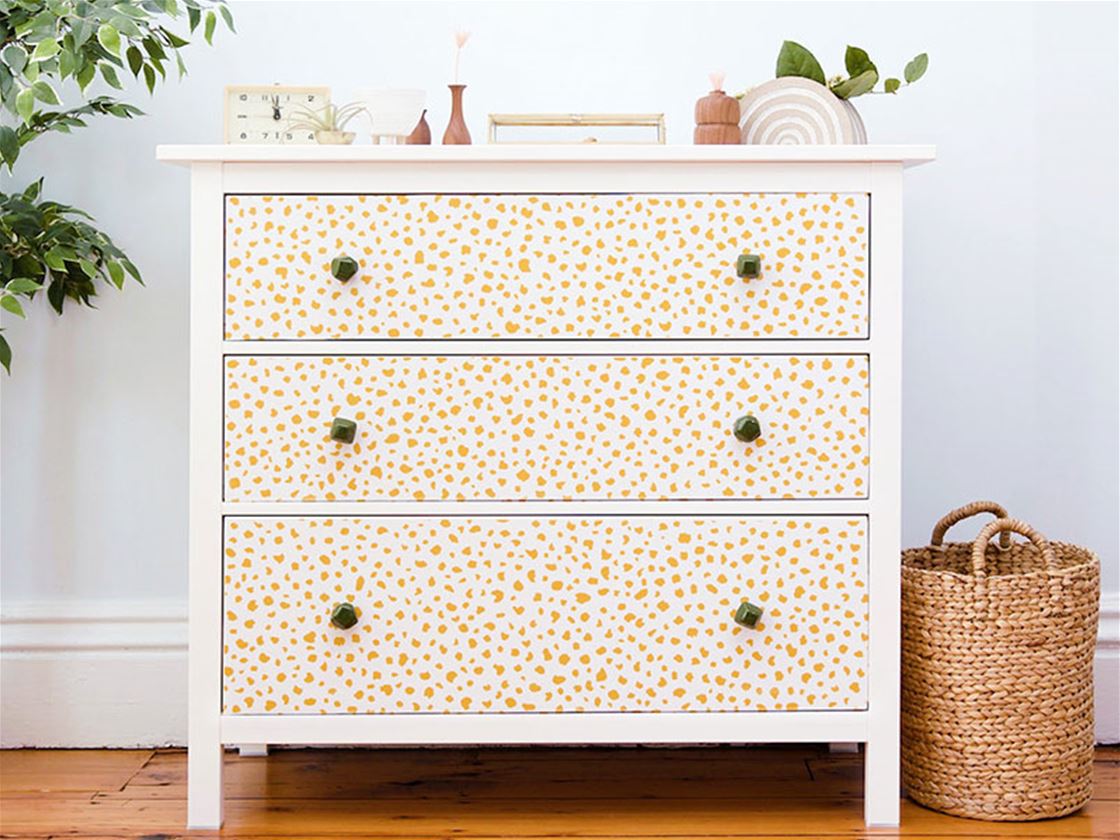 how to spruce up your dresser with wallpaper how to spruce up your dresser with wallpaper
