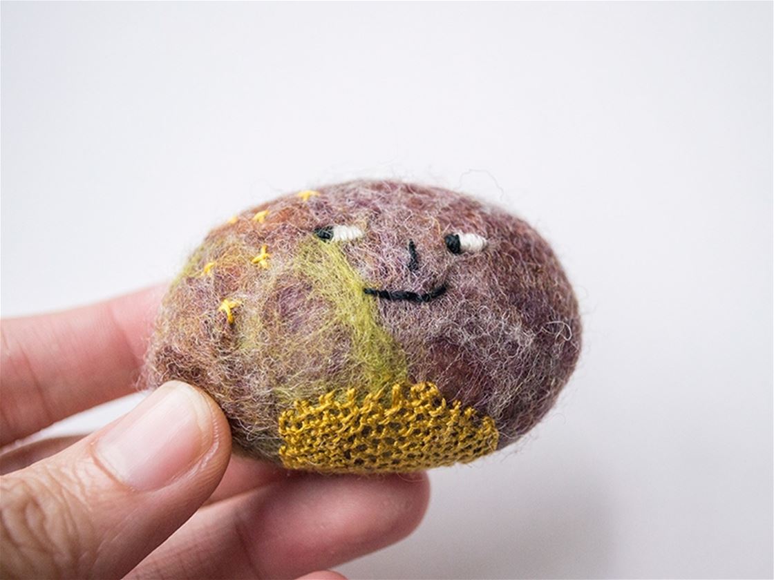 embroidered rock art embroidered rock art