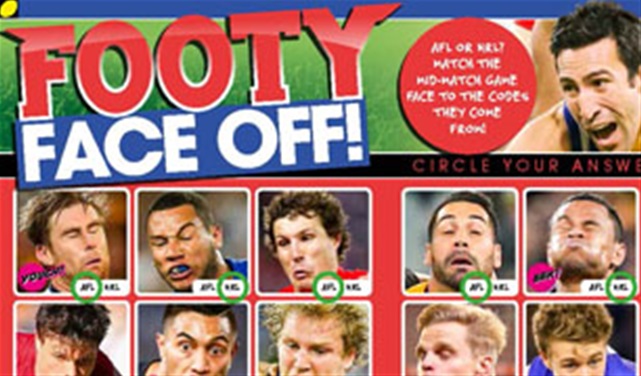 Footy Face Off April K-Zone Answers Footy Face Off April K-Zone Answers