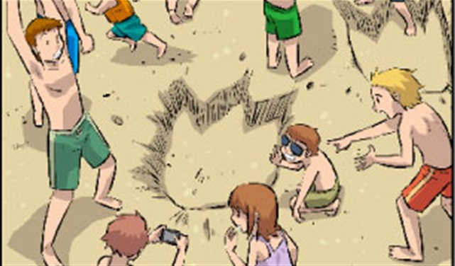 Beach Big Foot Prank Beach Big Foot Prank