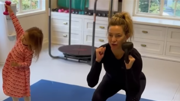 Kate Hudson Lifts Weights With Her 3-Year-Old Daughter Rani in an Adorable New Video