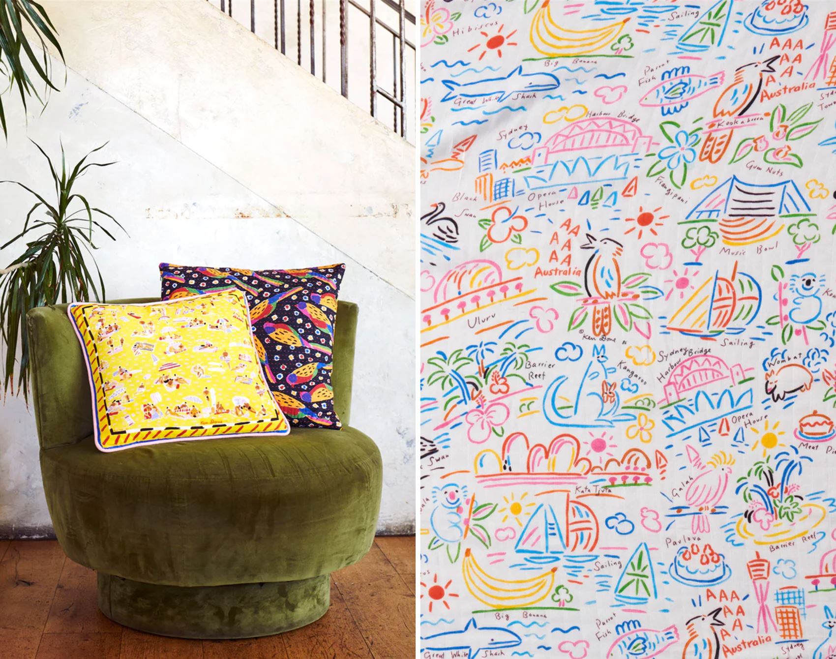 check out kip&co’s colourful collab with ken done • interiors • frankie ...