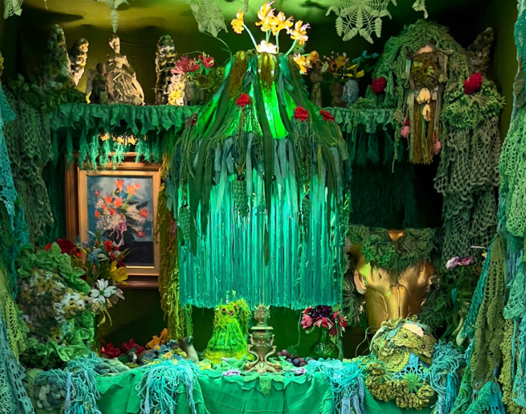 these leafy-green interiors are all crocheted by melissa webb ...