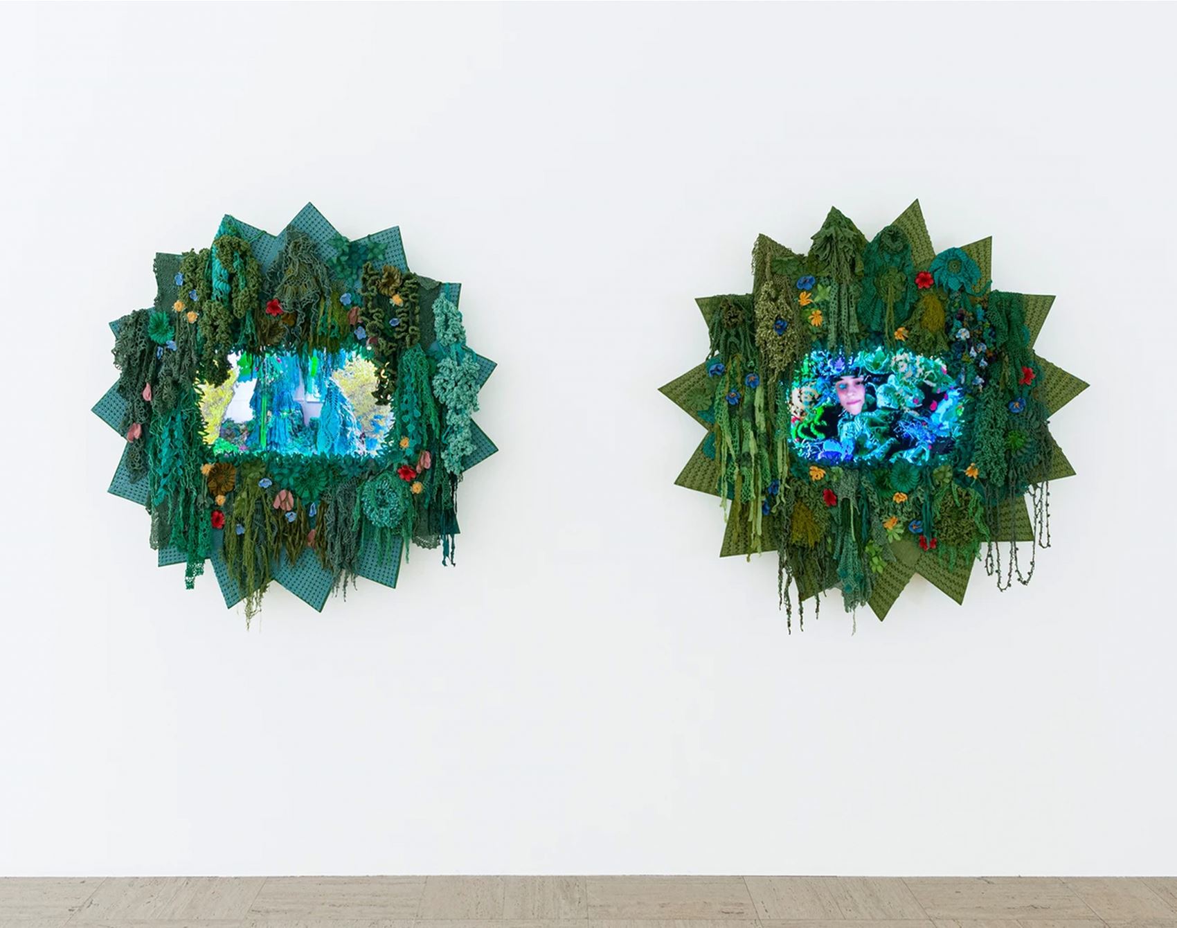 these leafy-green interiors are all crocheted by melissa webb ...