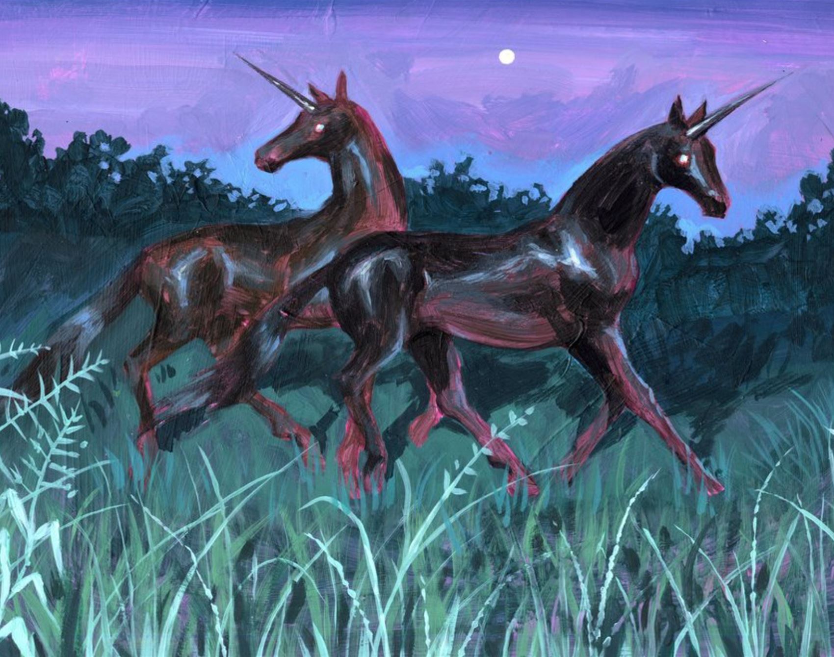 this artist taps into the timeless allure of unicorns with hazy ...