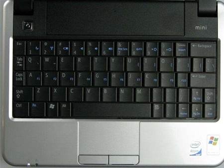 Not especially roomy, but Dell's done a good job on this keyboard with limited space