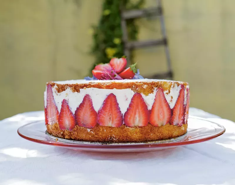 full recipe &#8211; strawberry, lemon and ricotta almond layer cake