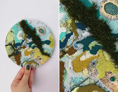 salt stitches' embroidery is inspired by natural textures