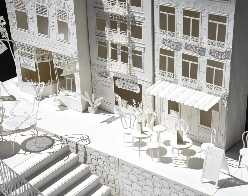 layla may arthur builds intricate paper sets
