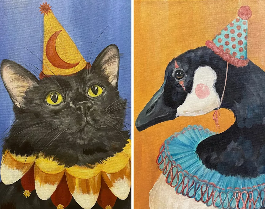 check out angelina davis’ painted party pets