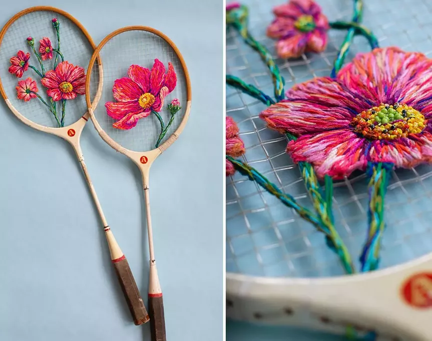 danielle clough's jazzed-up racquets