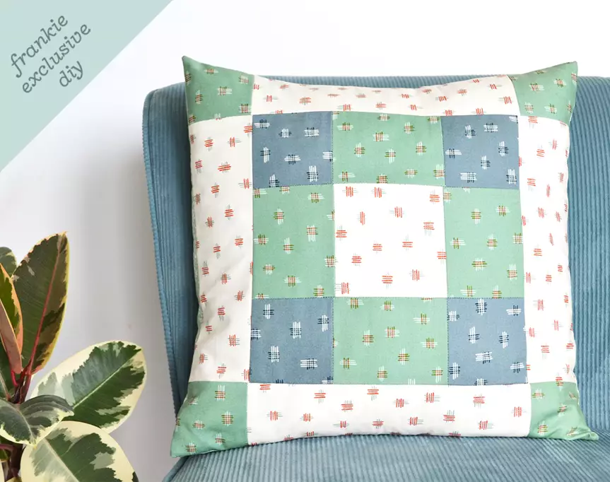 frankie exclusive diy: patchwork cushion