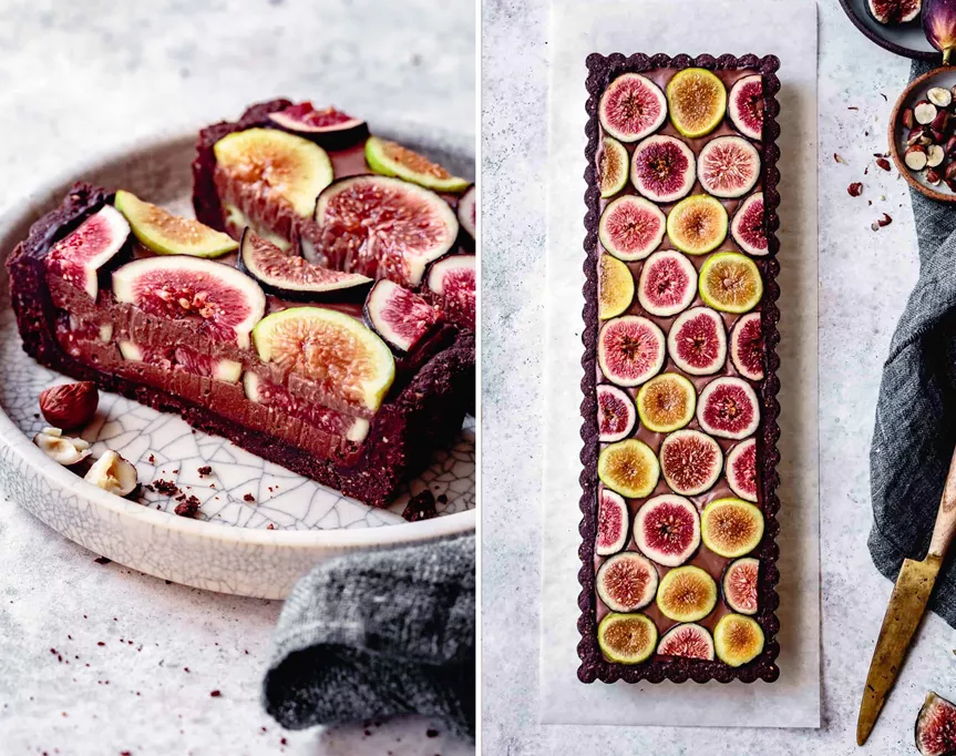 chocolate fig tart