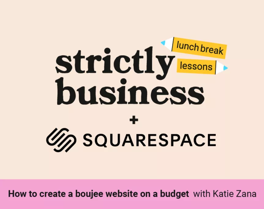 watch our ‘create a boujee website on a budget’ webinar